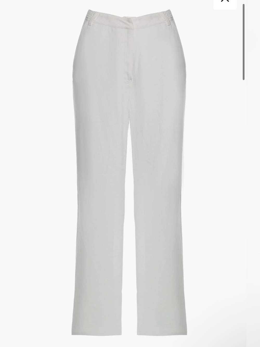 naked wardrobe White Linen Wide-Leg Pants